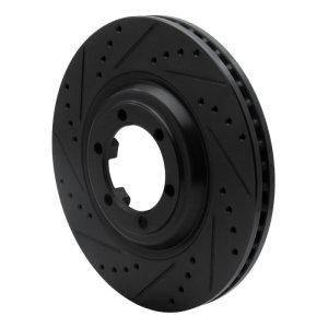 Chevrolet Colorado Brake Rotor (1) - Front Left - R1 Concepts - Drilled & Slotted - Black - `12-`18 Chevrolet Colorado Brake Rotor (1) - Front Left - R1 Concepts - Drilled & Slotted - Black - `12-`18